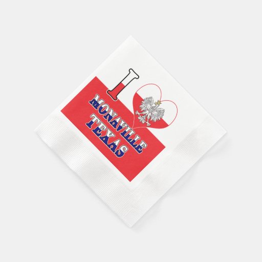 I Heart Love Monaville Texas Disposable Napkin I Heart Love Monaville Texas Disposable Napkin