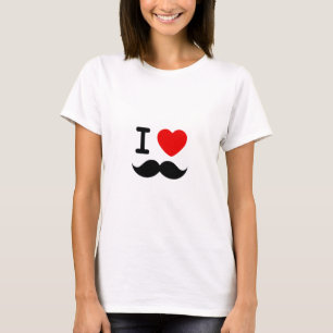 I heart / Love Moustaches / Mustaches T-Shirt