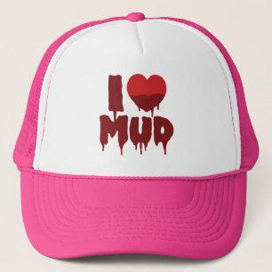 I Heart (Love) Mud Trucker Hat