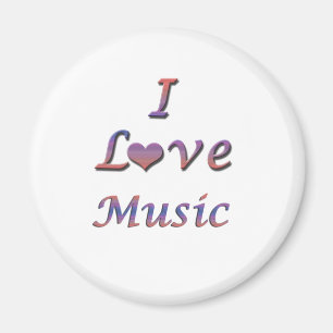 I Heart (Love) Music Magnet