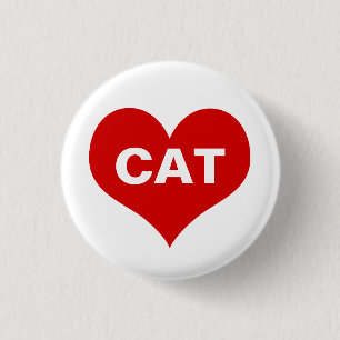 I Heart (Love) My Cat Button