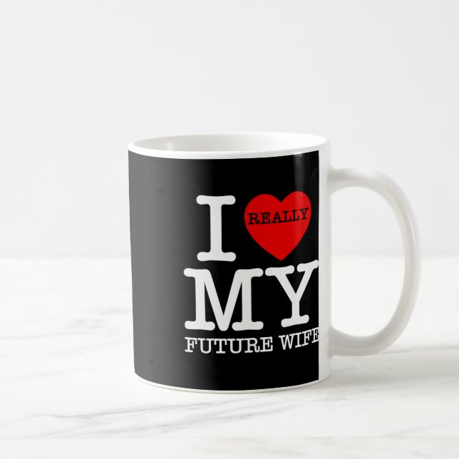 I Heart Love My Future Wife Marriage Fiance Groom  Coffee Mug (Right)