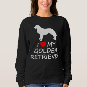 I Heart Love My Golden Retriever Dog Sweatshirt