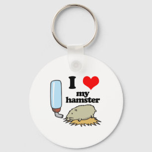 I Heart (Love) My Hamster Key Ring