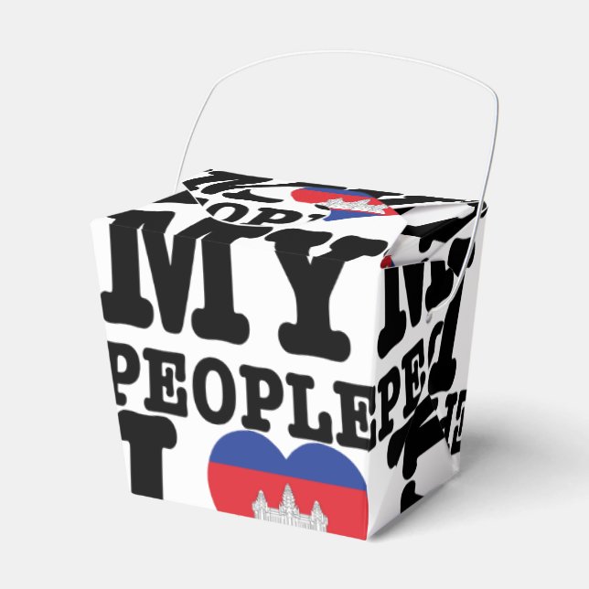 I Heart (Love) My Khmer People Favour Box (Front Side)