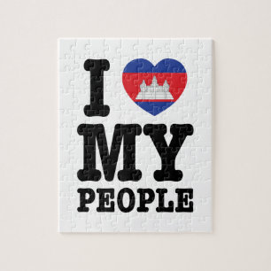 I Heart (Love) My Khmer People Jigsaw Puzzle