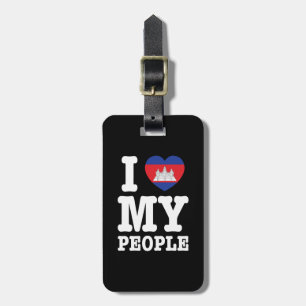 I Heart (Love) My Khmer People Luggage Tag