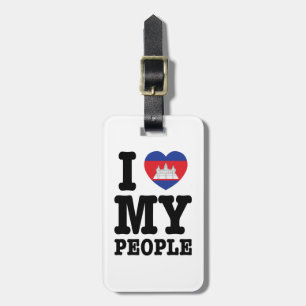 I Heart (Love) My Khmer People Luggage Tag