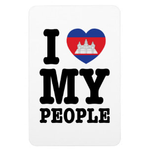 I Heart (Love) My Khmer People Magnet