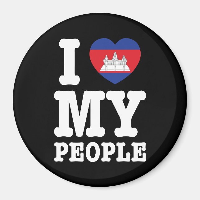 I Heart (Love) My Khmer People Magnet (Front)