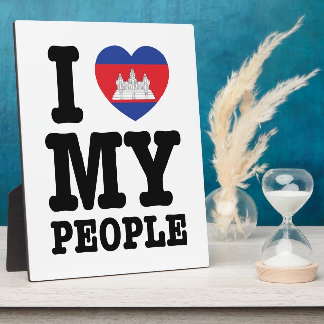 I Heart (Love) My Khmer People Plaque (Side)