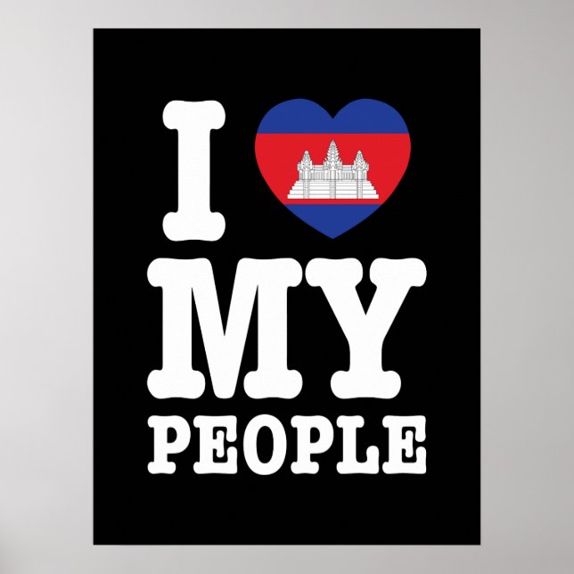 I Heart (Love) My Khmer People Poster (Front)