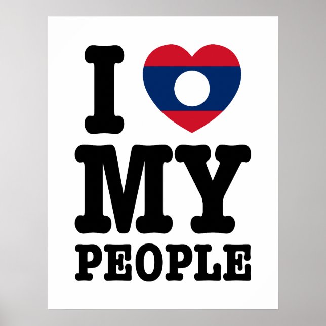 I Heart (Love) My Lao People Poster (Front)