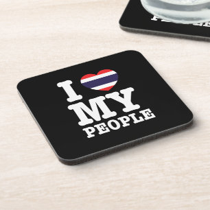 I Heart (Love) My Thai People Coaster