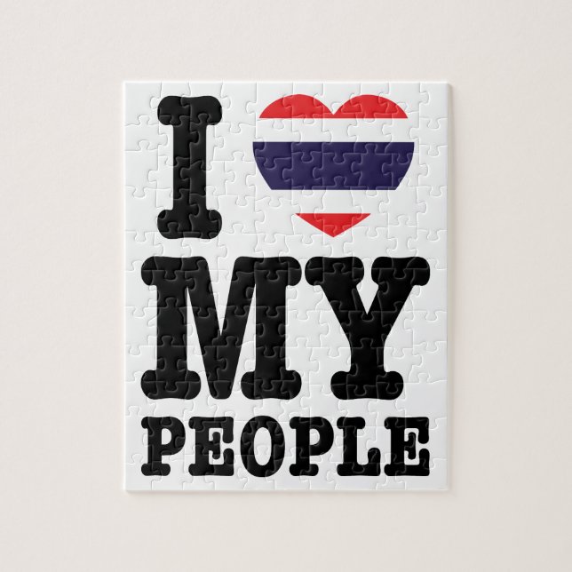 I Heart (Love) My Thai People Jigsaw Puzzle (Vertical)