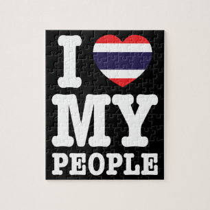 I Heart (Love) My Thai People Jigsaw Puzzle