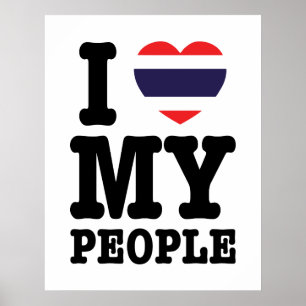 I Heart (Love) My Thai People Poster
