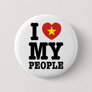 I Heart (Love) My Viet People 6 Cm Round Badge