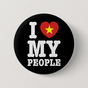 I Heart (Love) My Viet People 6 Cm Round Badge
