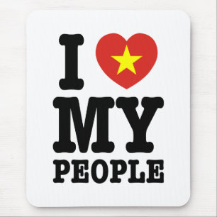 I Heart (Love) My Viet People Mouse Mat