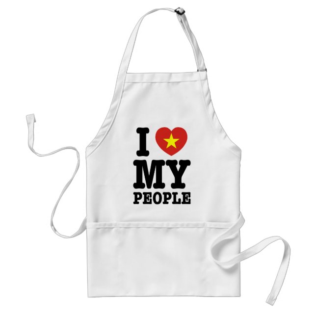 I Heart (Love) My Viet People Standard Apron (Front)