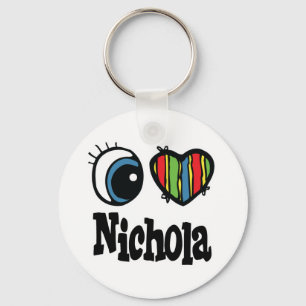 I Heart (Love) Nichola Key Ring