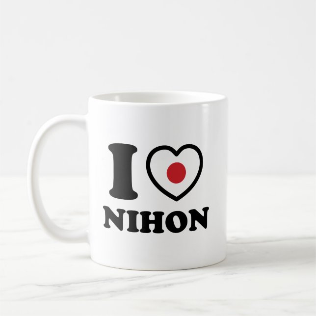 I HEART [LOVE] NIHON COFFEE MUG (Left)