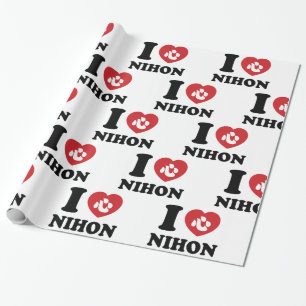 I HEART [LOVE] NIHON WRAPPING PAPER