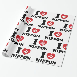 I HEART [LOVE] NIPPON WRAPPING PAPER