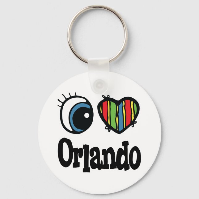 I Heart (Love) Orlando Key Ring (Front)