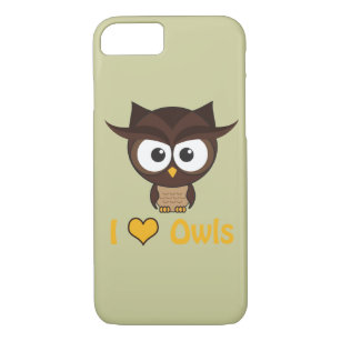 I heart (love) owls iPhone 8/7 case