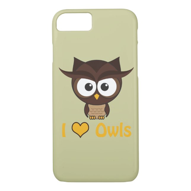 I heart (love) owls Case-Mate iPhone case (Back)