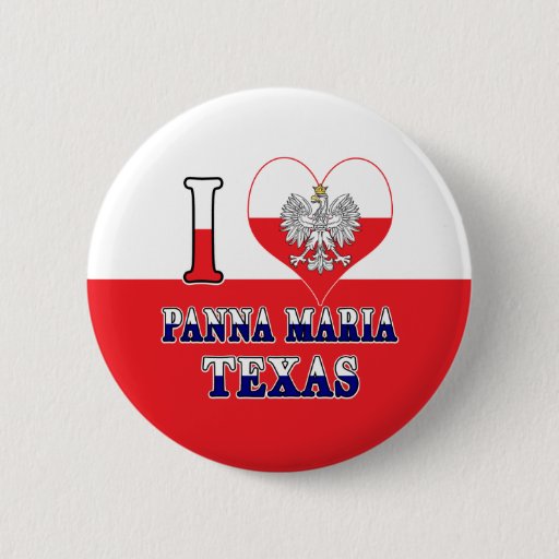 Image of I Heart Love Panna Maria Texas 6 Cm Round Badge