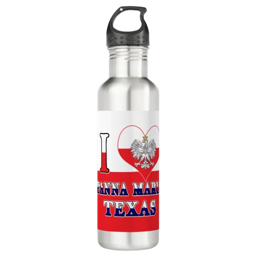 Image of I Heart Love Panna Maria Texas 710 Ml Water Bottle
