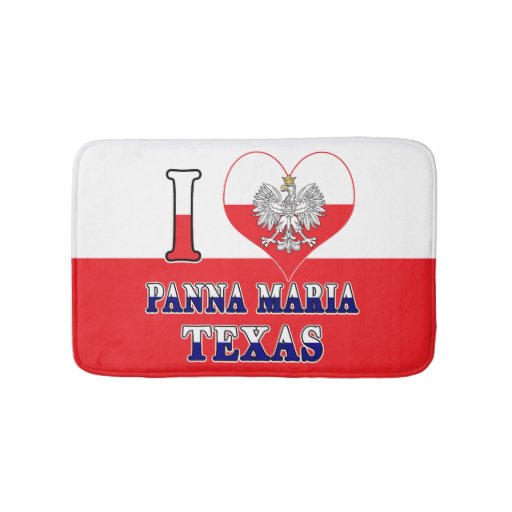 Image of I Heart Love Panna Maria Texas Bath Mat