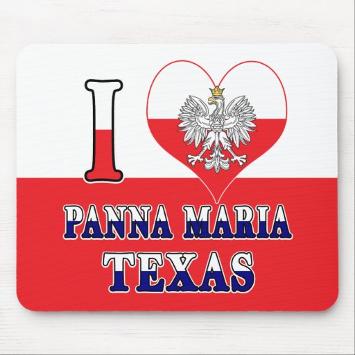 Image of I Heart Love Panna Maria Texas Mouse Mat