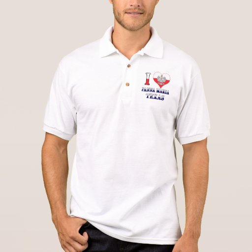 Image of I Heart Love Panna Maria Texas Polo Shirt