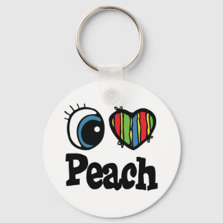 I Heart (Love) Peach Key Ring