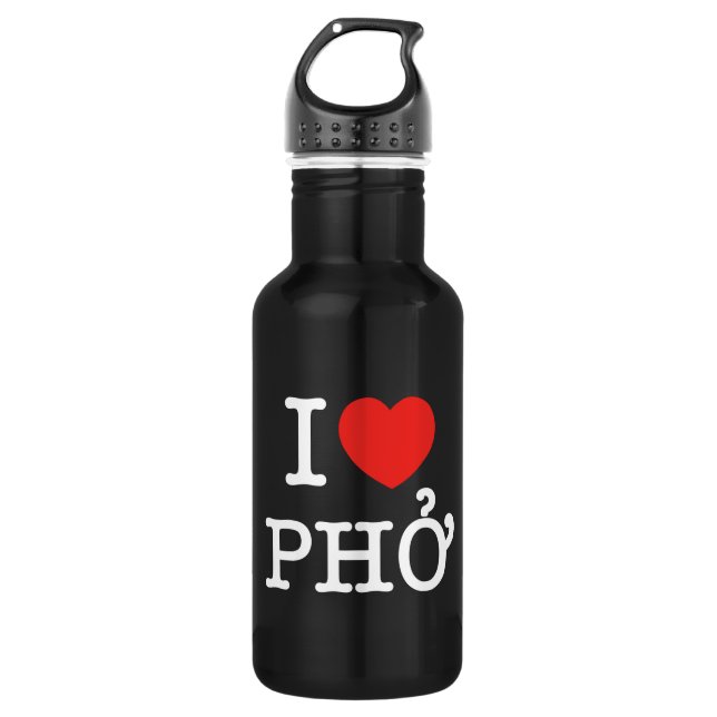 I Heart (Love) Pho 532 Ml Water Bottle (Front)