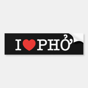 I Heart (Love) Pho Bumper Sticker