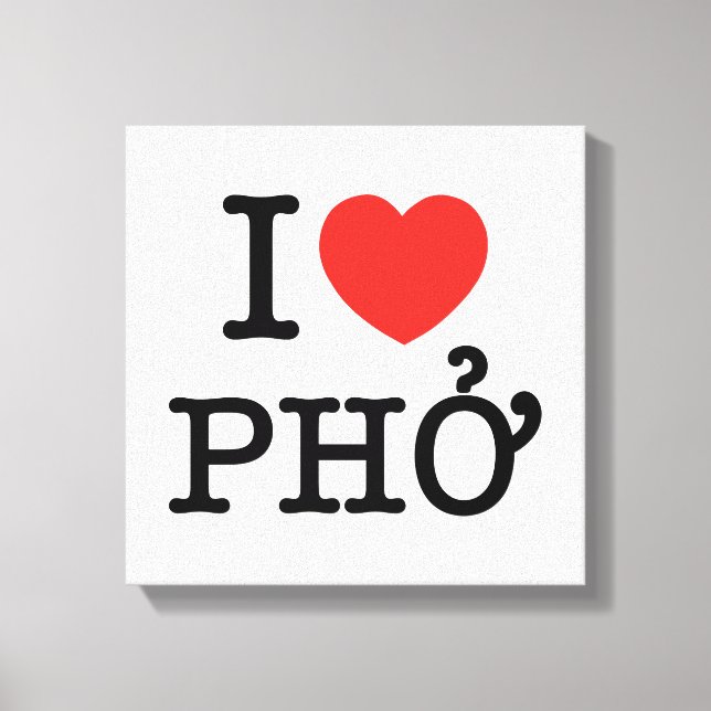 I Heart (Love) Pho Canvas Print (Front)