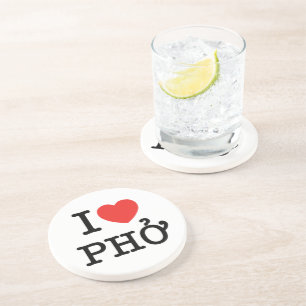 I Heart (Love) Pho Coaster