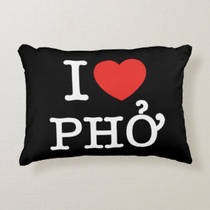 I Heart (Love) Pho Decorative Cushion