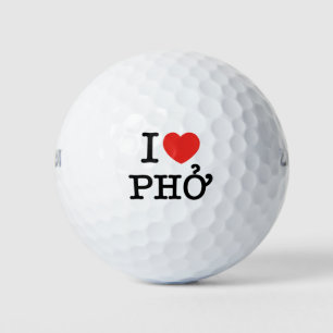 I Heart (Love) Pho Golf Balls