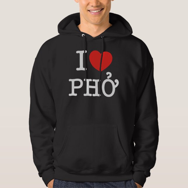 I Heart (Love) Pho Hoodie (Front)