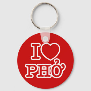 I Heart (Love) Pho Key Ring