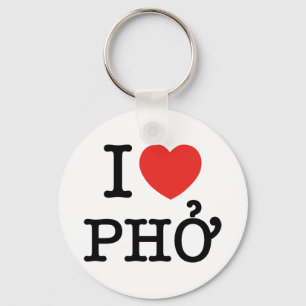 I Heart (Love) Pho Key Ring