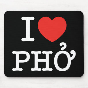 I Heart (Love) Pho Mouse Mat