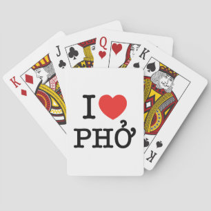 I Heart (Love) Pho Playing Cards