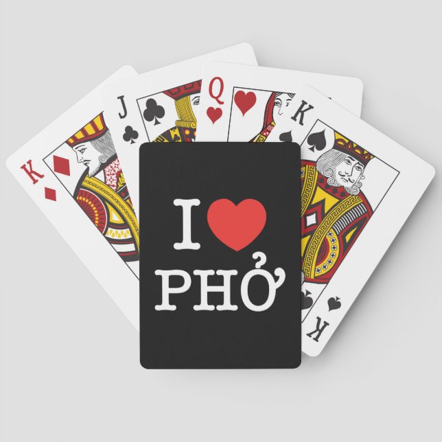 I Heart (Love) Pho Playing Cards (Back)